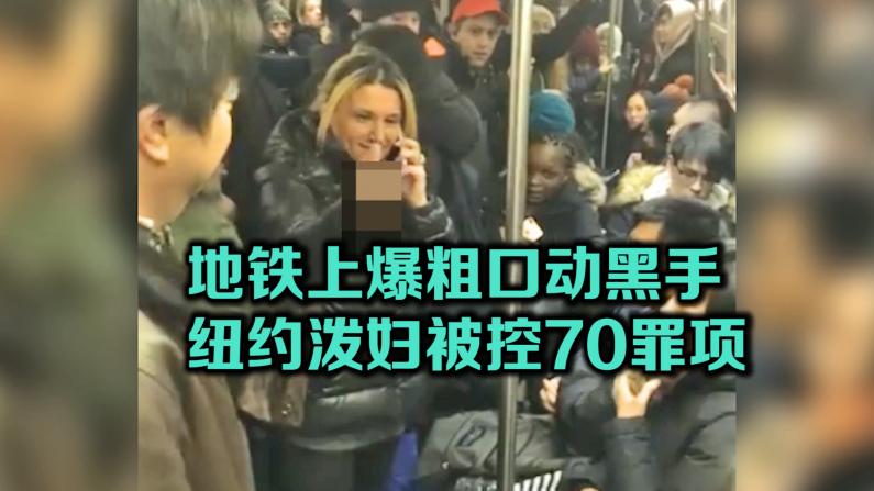 地铁上爆粗口下黑手 纽约泼妇被控70罪项