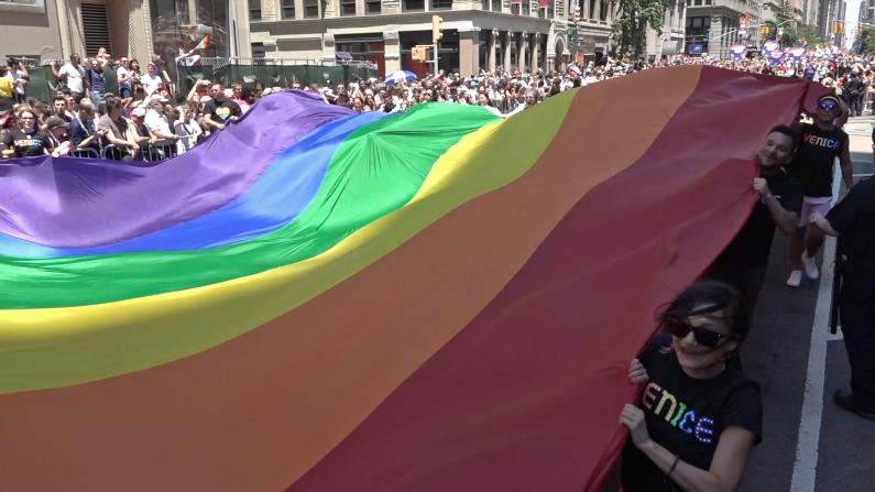 彩虹色5大道 纽约同性恋骄傲大游行