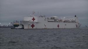 美军动用两艘大型医疗舰 分派东西两岸