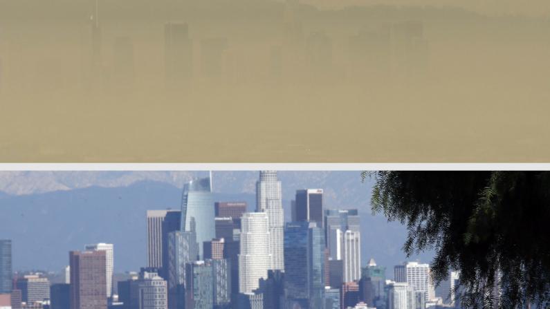洛杉矶消失在浓浓烟尘中