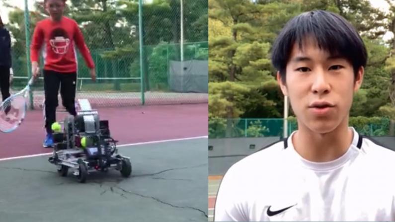 华裔高中生设计网球机器人助青少年打网球
