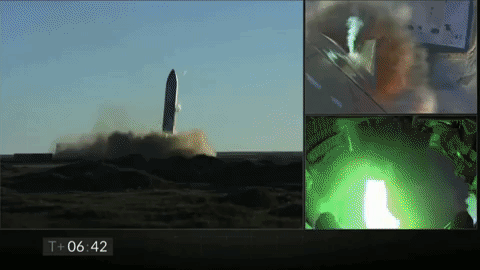 【现场】SpaceX星舰太空船着陆炸成火球