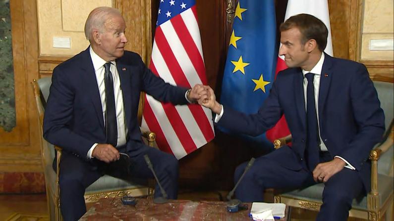 握手言和？核潜艇协议风波后 拜登与法国总统马克龙会晤
