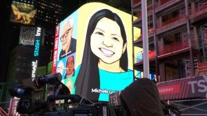 烛光默哀 纽约为地铁推人案亚裔受害者举行纪念仪式