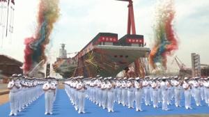 “福建舰”！ 中国第三艘航母下水命名式举行