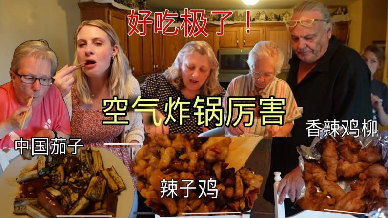 【田纳西Jay和Ari】美国家人尝试空气炸锅中国食谱，好吃赞不绝口
