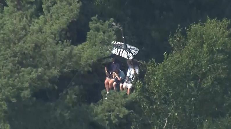 麻州动物园缆车遇故障 40名游客酷暑中悬空被困