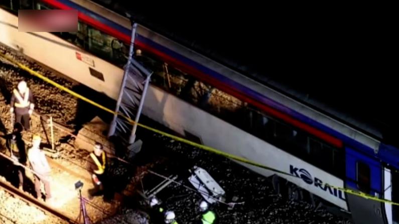 韩国列车脱轨30多人受伤 地铁同受影响