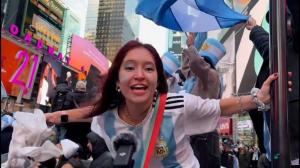 阿根廷世界杯夺冠 上千球迷纽约时报广场欢庆