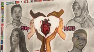 南加青少年 画笔传递《停止仇恨》讯息