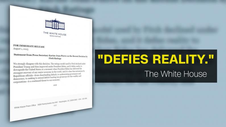 白宫：惠誉降低美国主权评级与现实相悖