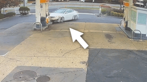 华盛顿特区男子连环劫车 撞进加油站