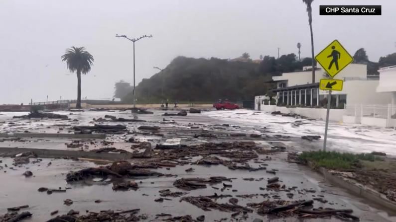 海水淹城 北加圣克鲁斯发疏散警告