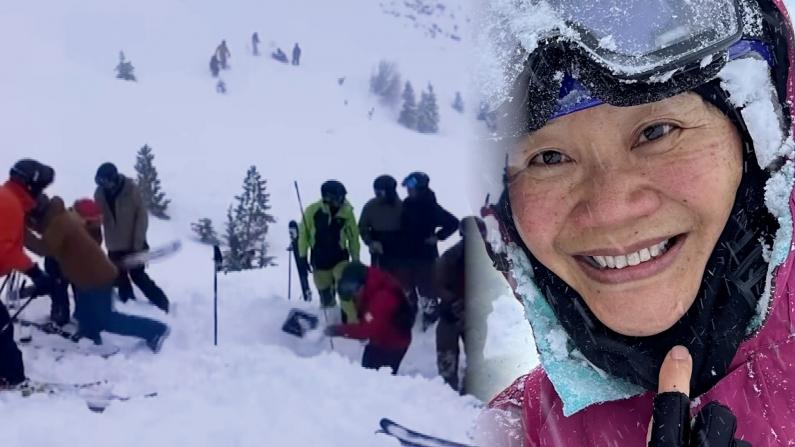 滑雪场雪崩 华裔女子被埋 仅靠面罩呼吸求生