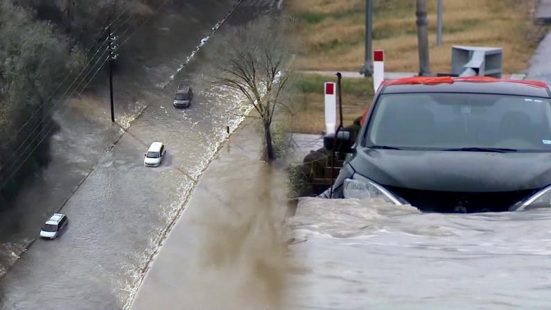 休斯顿再遭洪水袭击：车辆淹没 道路成河